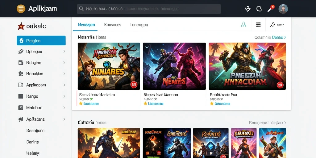 Tampilan menu utama yang menarik dan informatif.