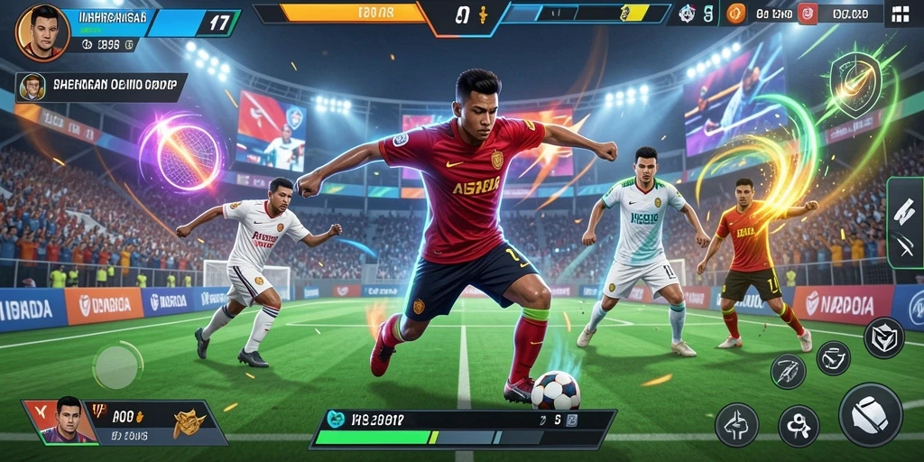 Tangkapan layar pertarungan epik di arena.